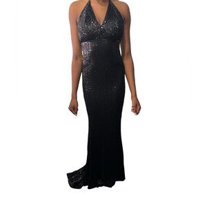 Midnight Elegance Sequin Gown